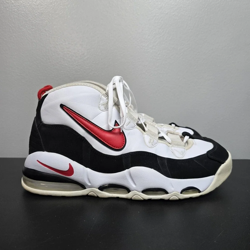 Nike Shoes Mens 12 White Black Air Max Uptempo 95 Bulls Basketball CK0892-101